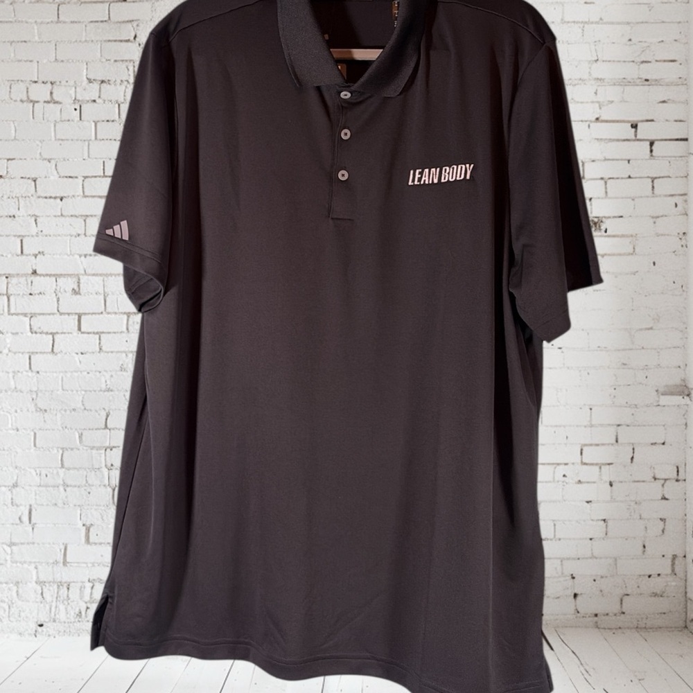 Adidas Golf Polo Shirt Mens XL Black Short Sleeve UPF 50 Solid Adult